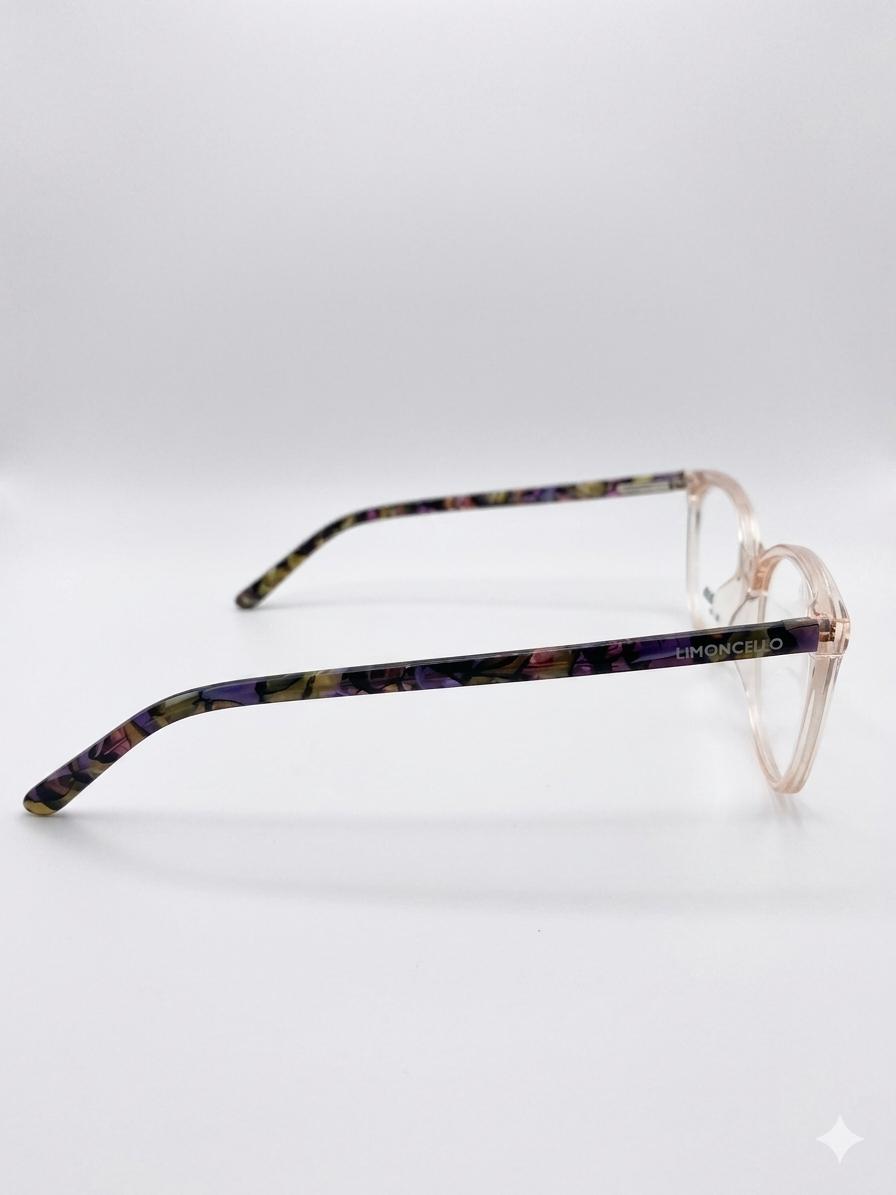 Gafas de Vista Limoncello Eyewear – Diseño Cat-Eye Cristal con Varillas Florales