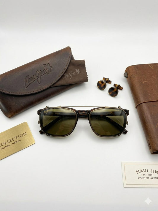 Gafas de Sol Maui Jim Huelo (Clip-On) – Estilo Carey Clásico