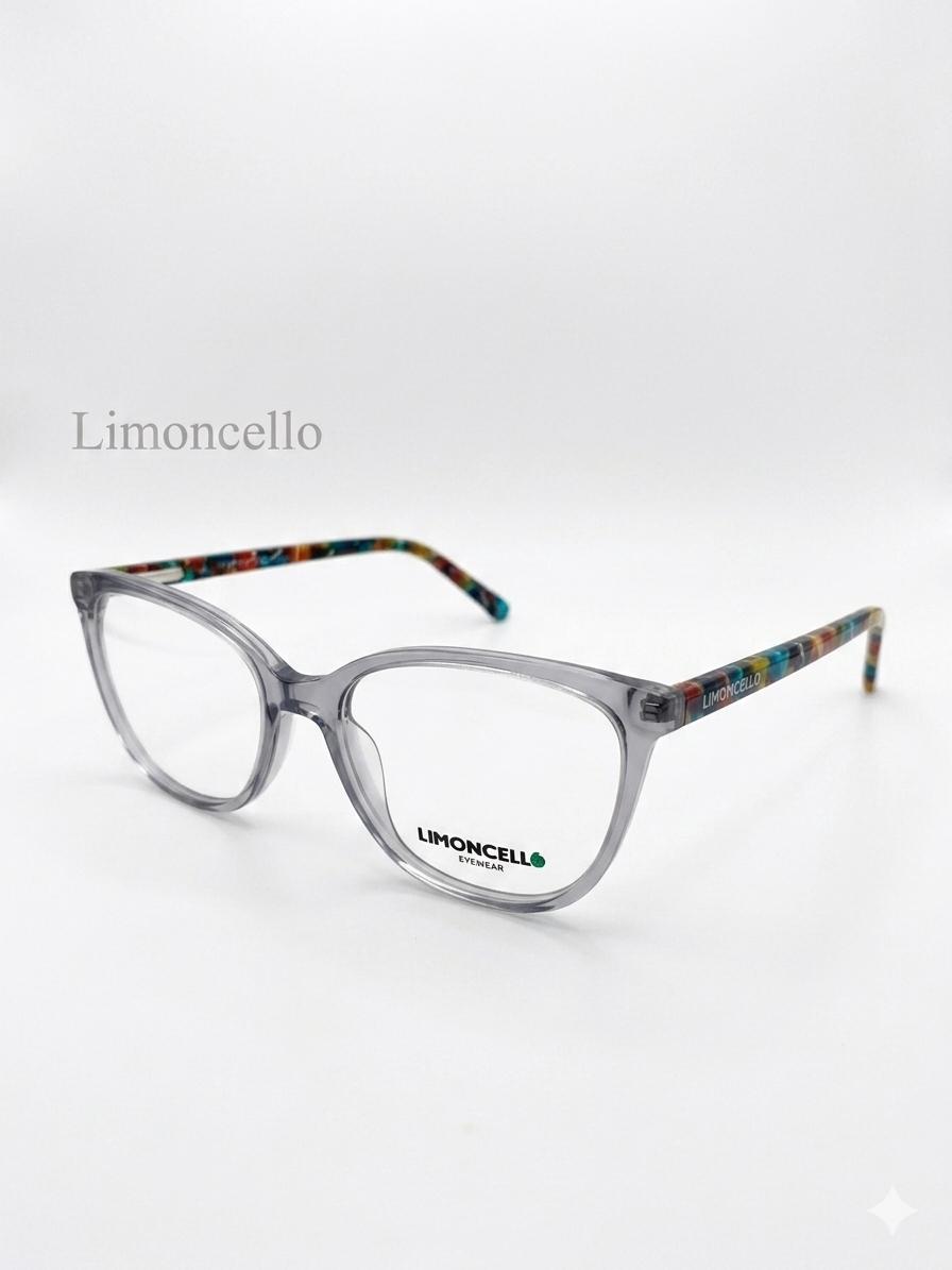 Gafas de Vista Limoncello – Montura Gris Translúcida con Patillas Multicolor
