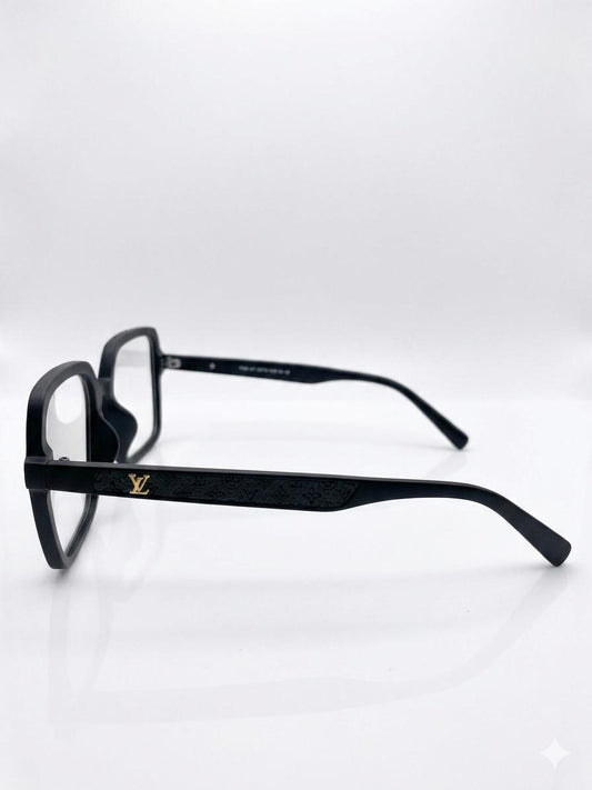 Gafas de Sol Louis Vuitton Square Black – Montura Cuadrada Mate con Detalles en Dorado