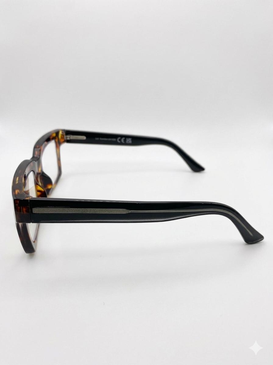 Lentes de Lectura Premium Cuadrados – Estilo Carey Clásico con Filtro de Luz Azul