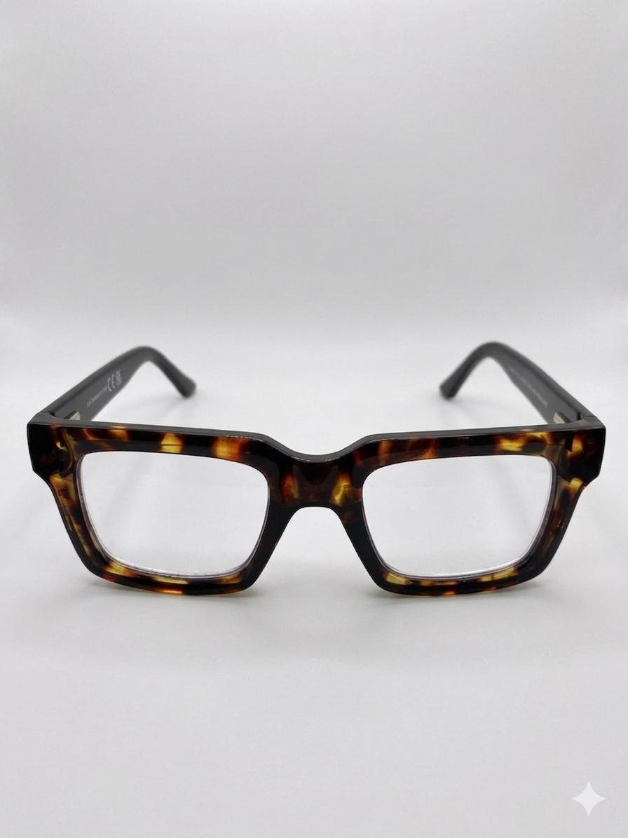 Lentes de Lectura Premium Cuadrados – Estilo Carey Clásico con Filtro de Luz Azul