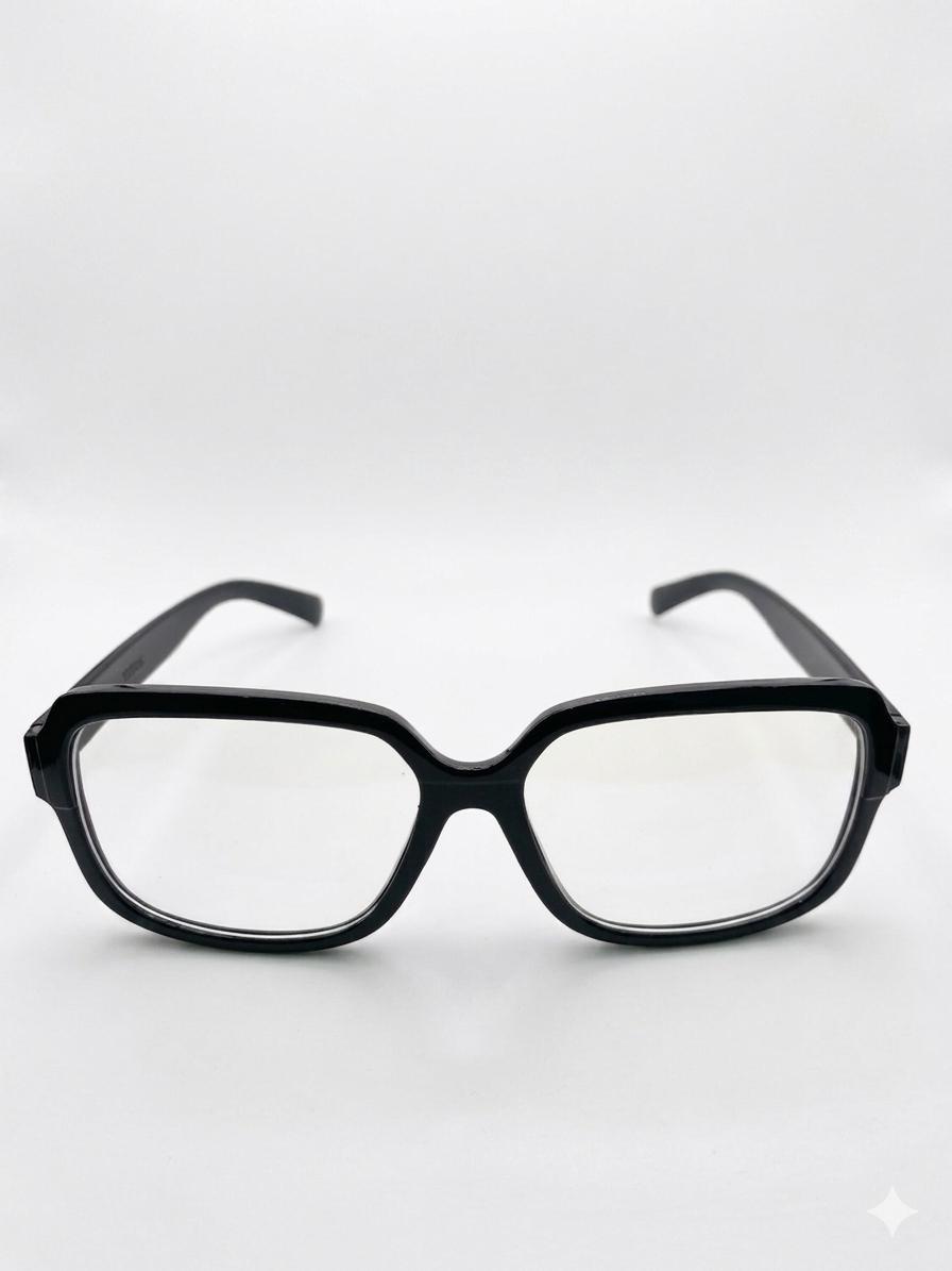 Gafas de Descanso Unisex con Filtro de Luz Azul – Montura Cuadrada de Pasta Negra Estilo Retro Casual