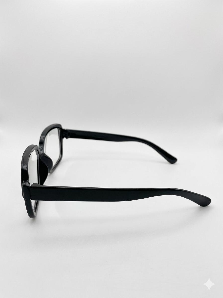 Gafas de Descanso Unisex con Filtro de Luz Azul – Montura Cuadrada de Pasta Negra Estilo Retro Casual