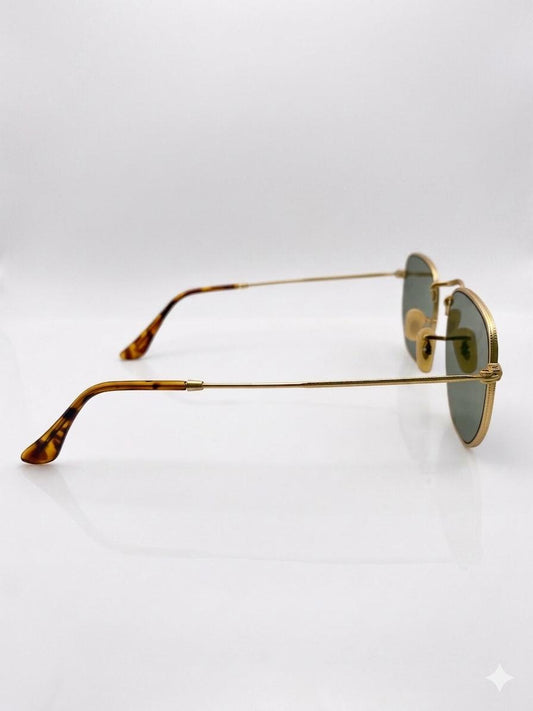 Gafas de Sol Ray-Ban Hexagonal Flat Lenses RB3548N – Dorado con Lente G-15 Clásica