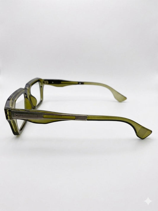 MONTURA Vista en Acetato Translúcido Verde Oliva con Alma Metálica