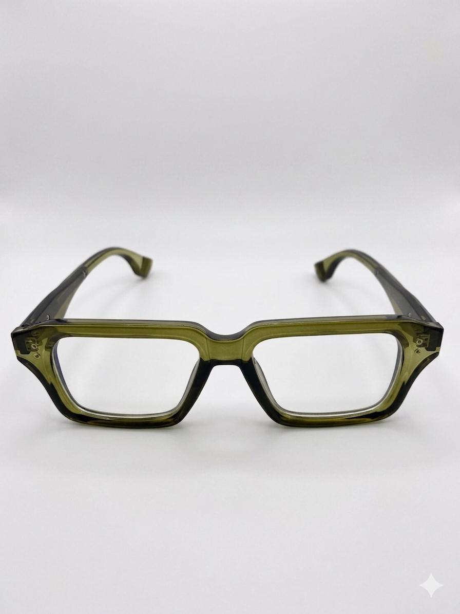 MONTURA Vista en Acetato Translúcido Verde Oliva con Alma Metálica