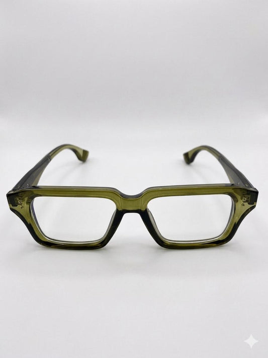 MONTURA Vista en Acetato Translúcido Verde Oliva con Alma Metálica