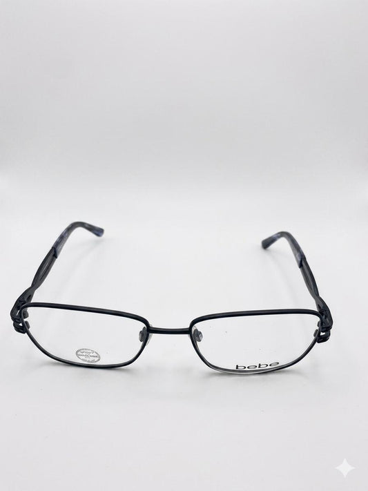 Monturas de Gafas Bebe – Diseño Elegante en Metal Negro con Detalles Trenzados y Cristales