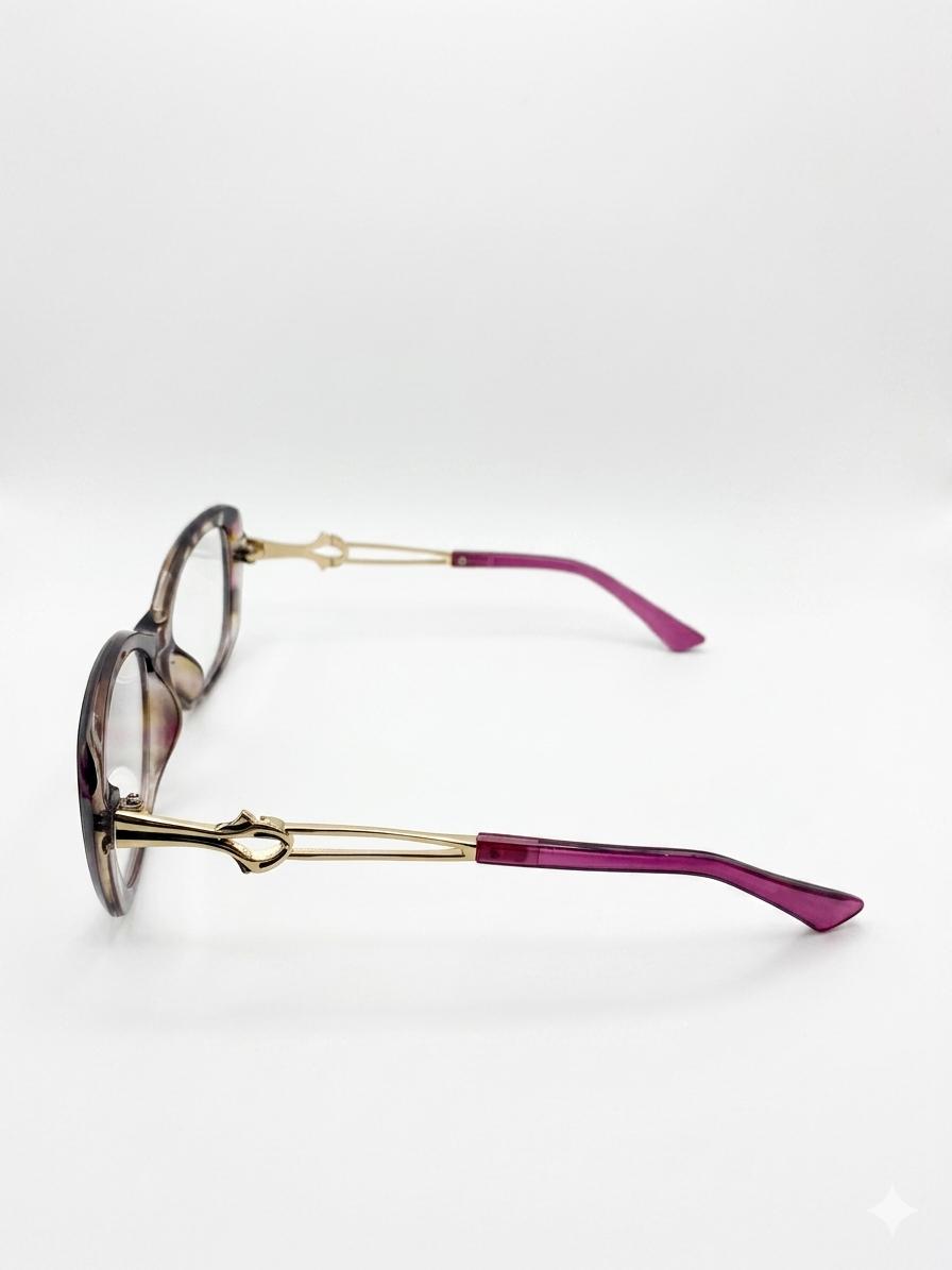 Lentes Ópticos de Carey Púrpura con Va