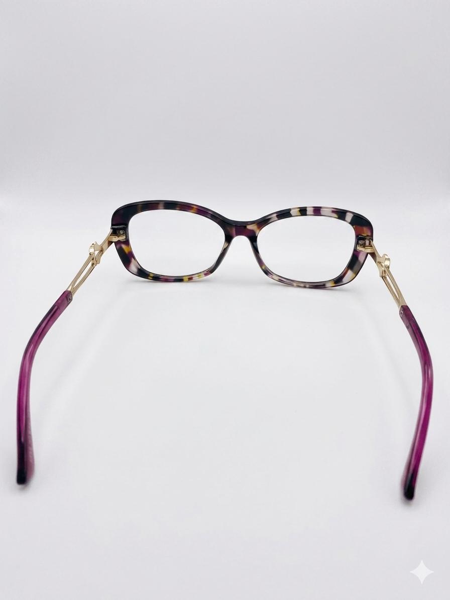 Lentes Ópticos de Carey Púrpura con Va