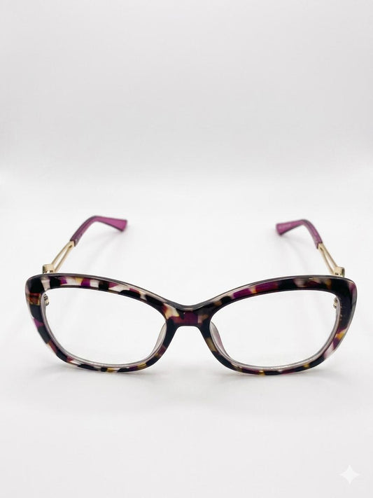 Lentes Ópticos de Carey Púrpura con Va