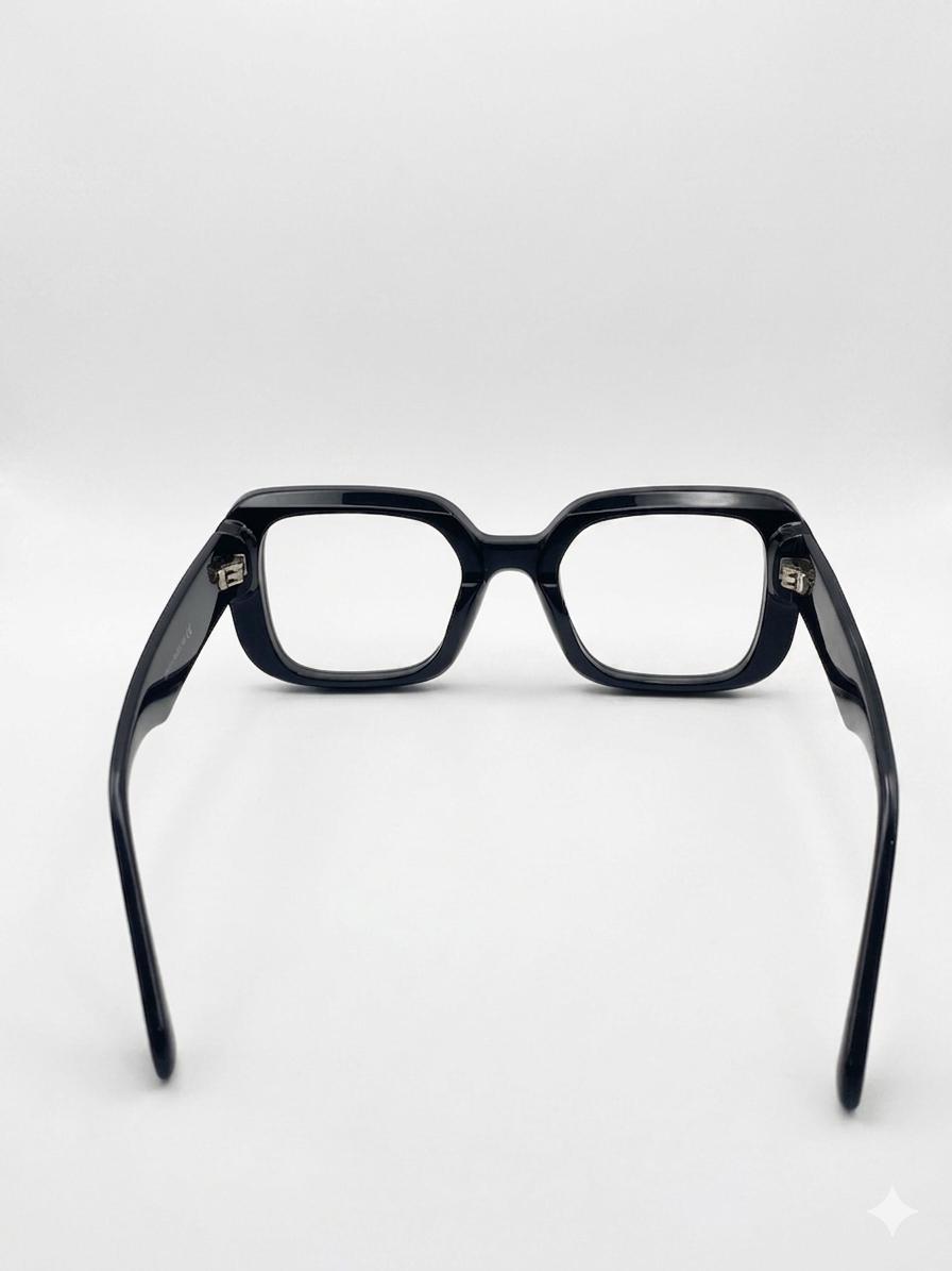 🕶️ Gafas de  de Pasta Cuadrada - Black Bold