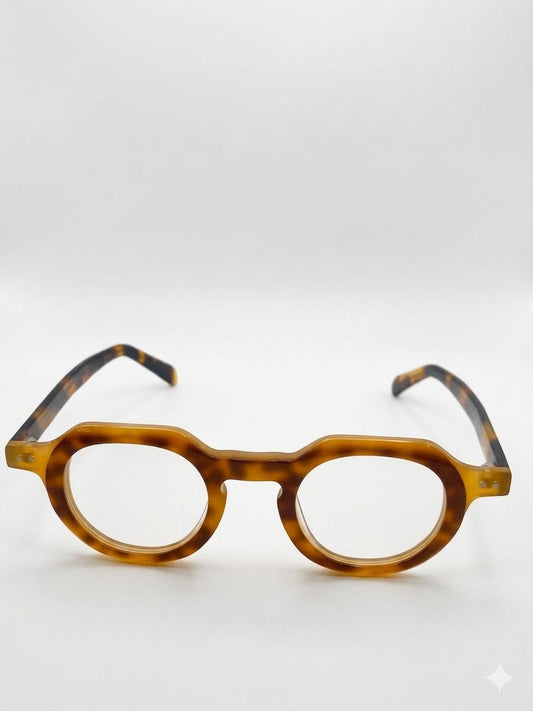 Mérida Tortoise – Armazón Oftálmico Unisex de Acetato Hexagonal/Redondo