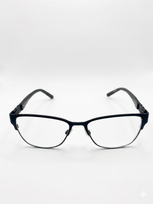 Lentes Bebe Negros para Mujer con Cristales en las Varillas – Armazón Oftálmico Elegante