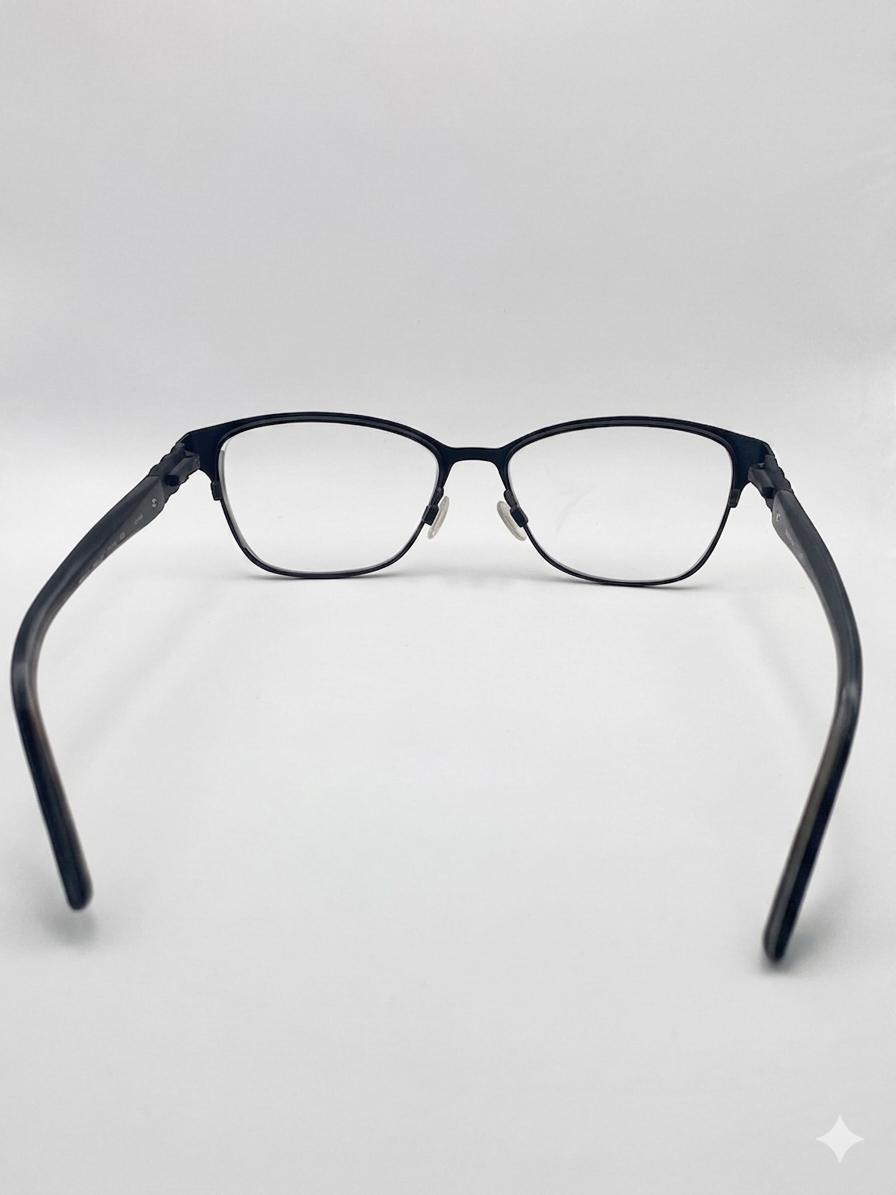 Lentes Bebe Negros para Mujer con Cristales en las Varillas – Armazón Oftálmico Elegante