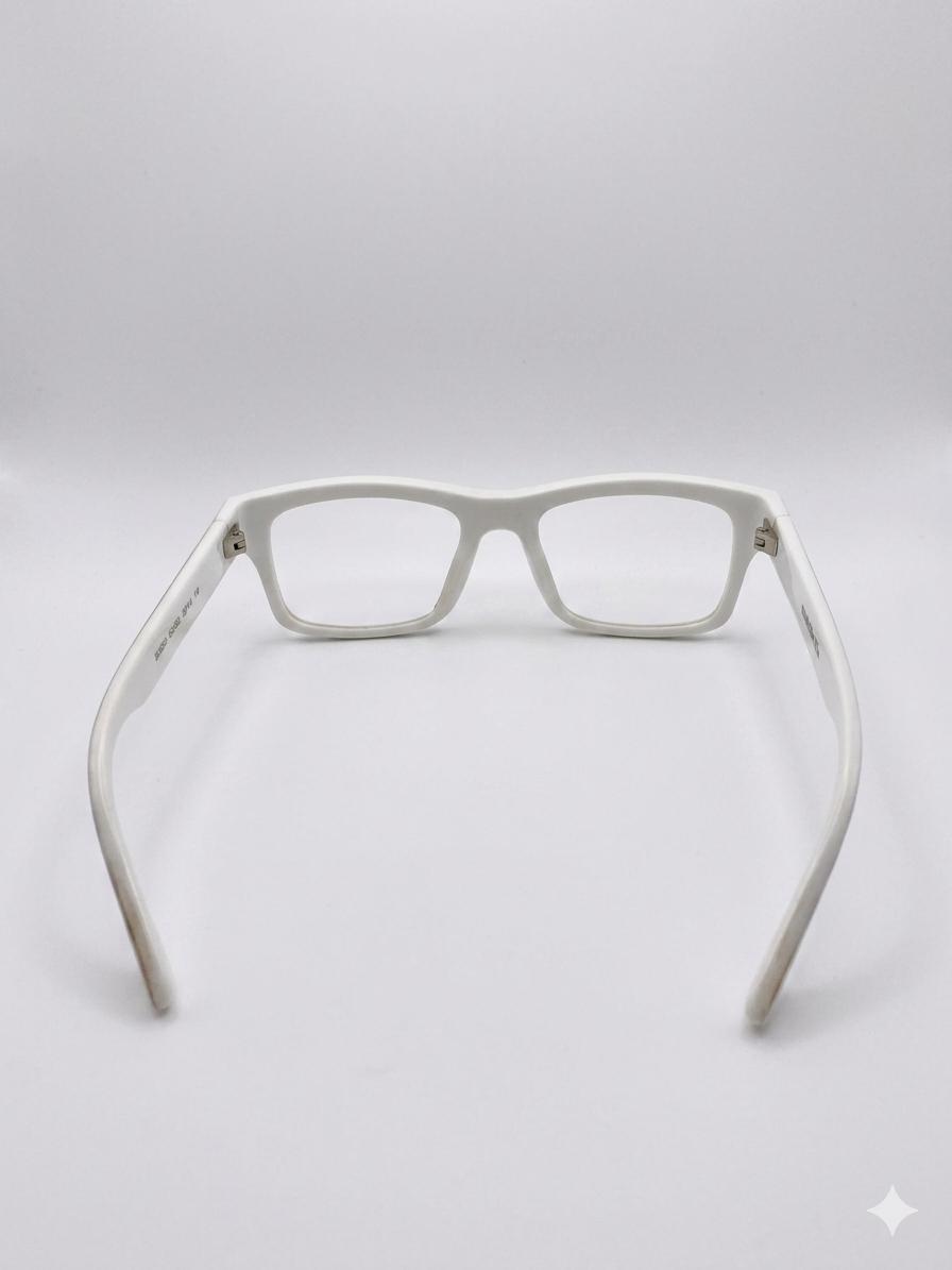 Gafas de Vista Diesel de Pasta Blancas con Detalles Rojos (Montura Cuadrada)