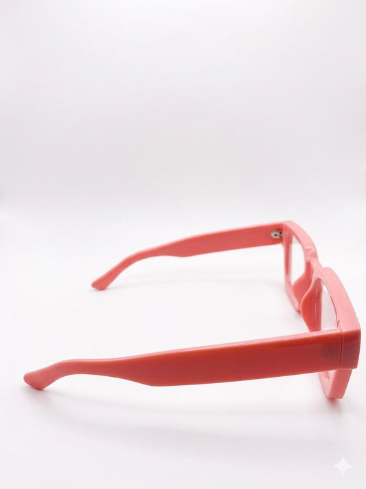 Lentes de Sol Retro de Marco Grueso Cuadrado – Edición Pink Pastel