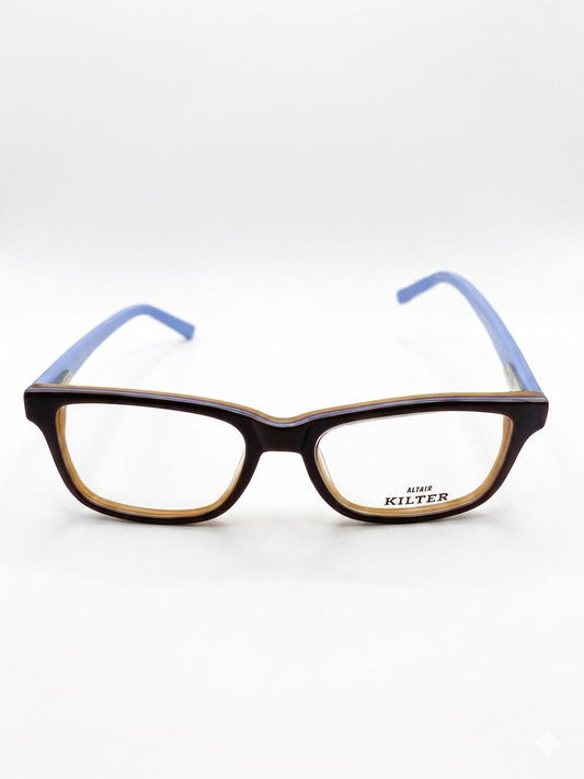 Gafas Graduadas Altair Kilter – Montura Rectangular Ocre y Azul Celeste