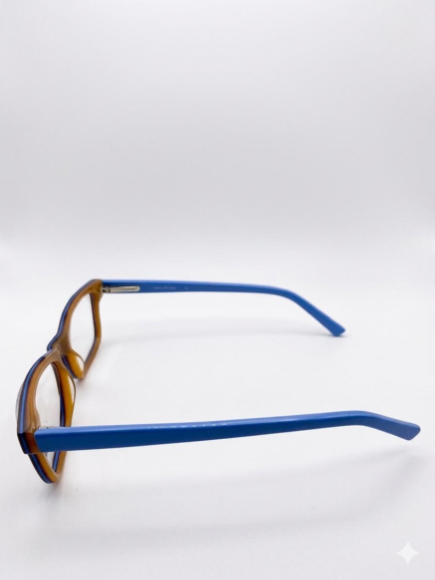 Gafas Graduadas Altair Kilter – Montura Rectangular Ocre y Azul Celeste