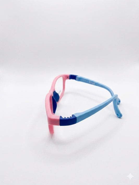 Gafas Graduadas Infantiles K'nex – Montura Flexible de Alta Resistencia Rosa y Azul