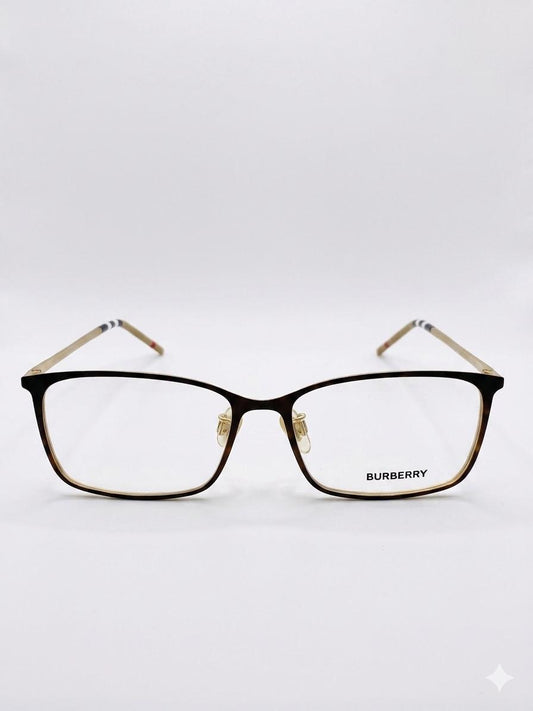 Montura para Lentes Oftálmicos Burberry – Estilo Rectangular Elegante en Carey y Dorado
