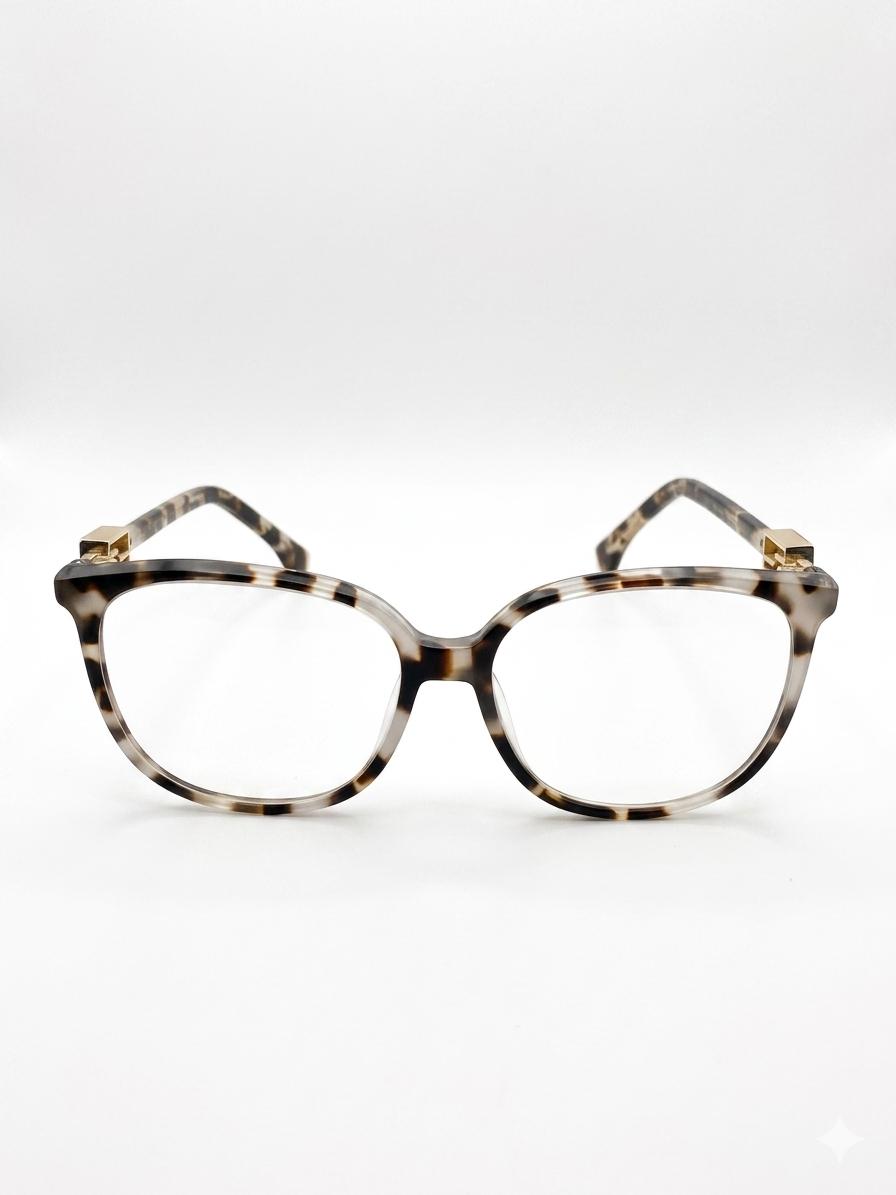 Gafas Oftálmicas Fendi - Montura de Carey con Detalles Dorados