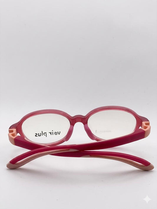 Gafas Infantiles Flexibles "voir plus" – Montura Ovalada Color Rosa/Fucsi