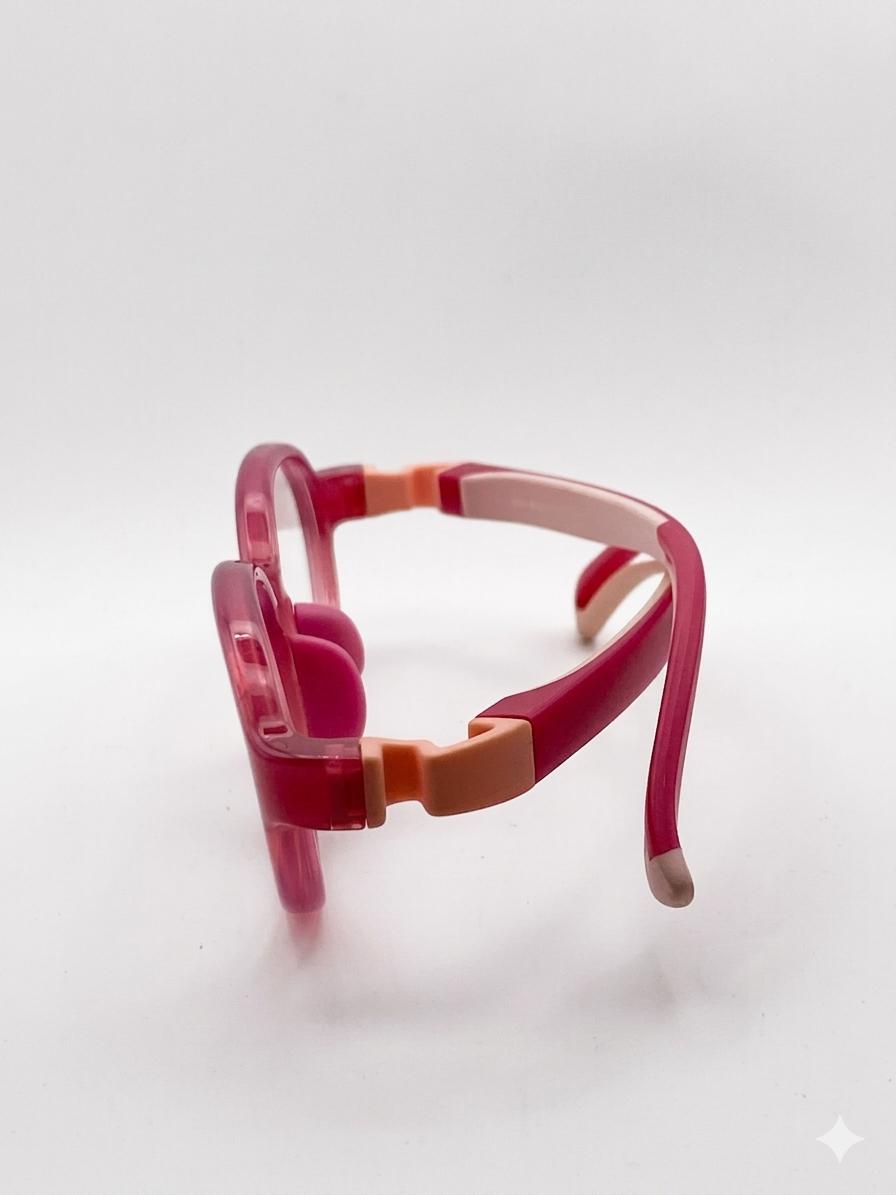 Gafas Infantiles Flexibles "voir plus" – Montura Ovalada Color Rosa/Fucsi