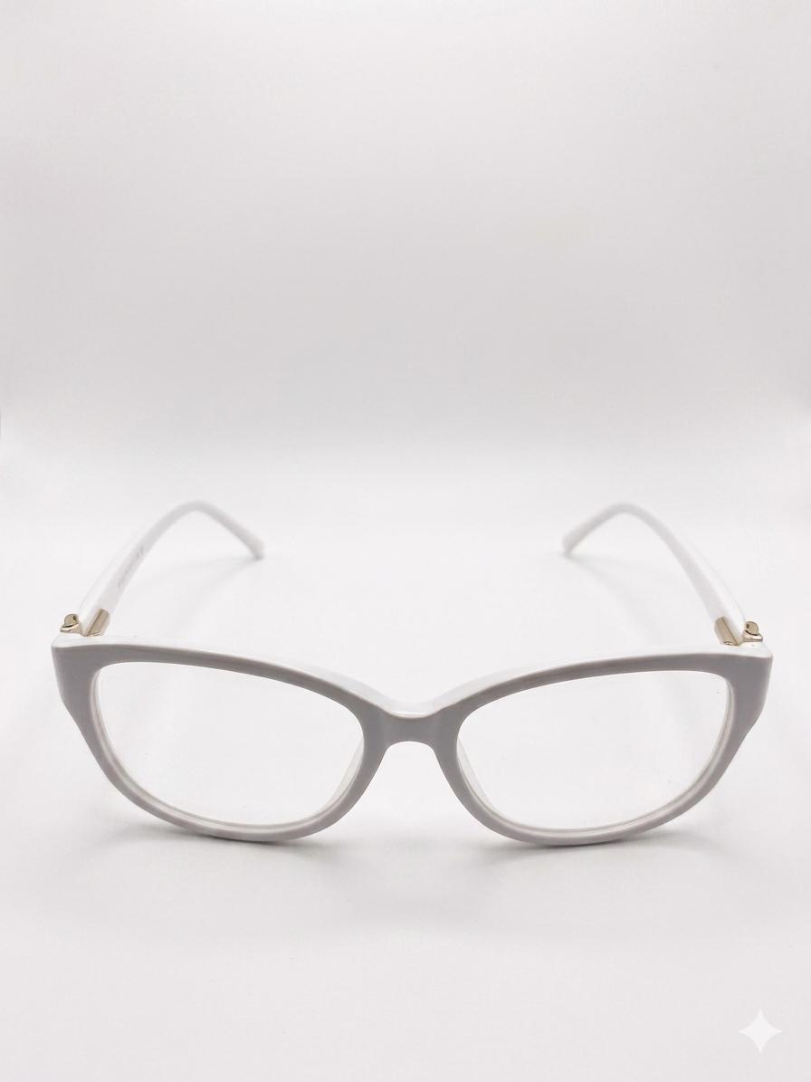 Lentes de Sol / Oftálmicos Gucci en Color Blanco con Detalles Dorados (Estilo Cat-Eye)