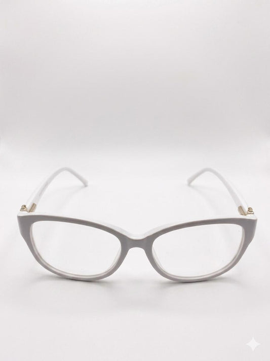Lentes de Sol / Oftálmicos Gucci en Color Blanco con Detalles Dorados (Estilo Cat-Eye)