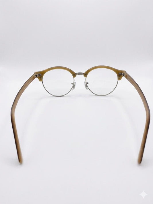 Lentes Ópticos Ray-Ban Clubround (Estilo Carey y Dorado/Miel) – Armazón Semial aire Circular
