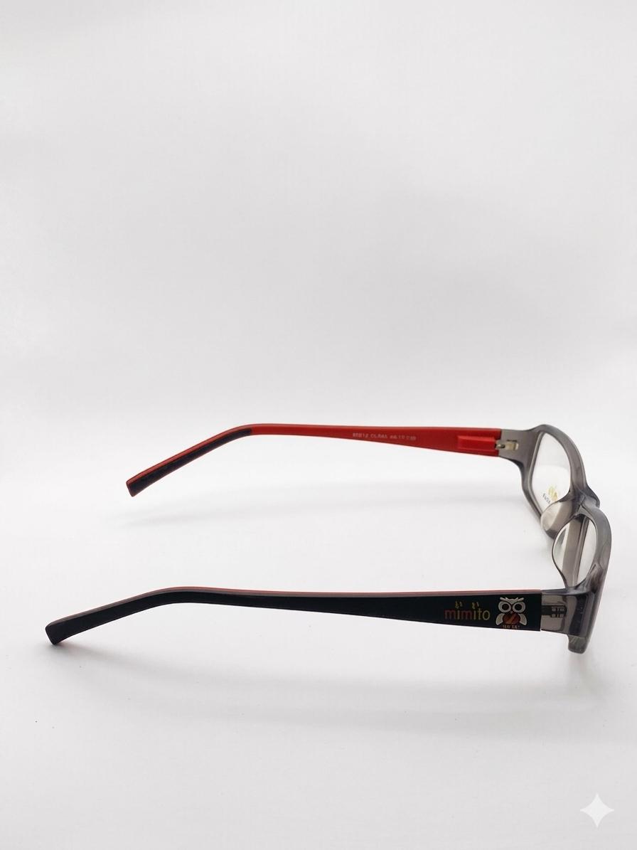 Lentes Ópticos Infantiles Mimito Kids Eyewear – Marco Gris y Rojo con Búho