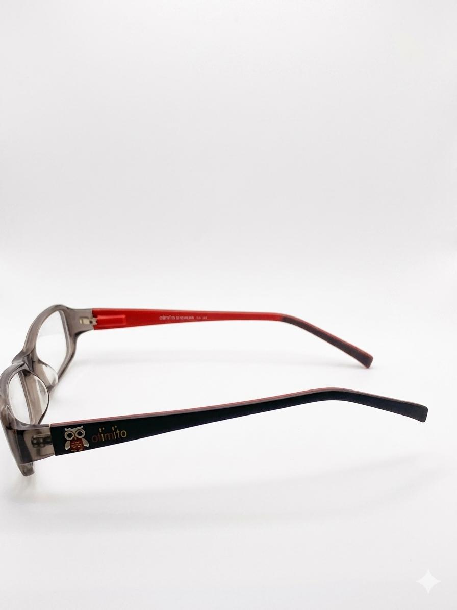 Lentes Ópticos Infantiles Mimito Kids Eyewear – Marco Gris y Rojo con Búho