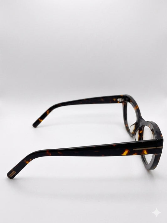Montura Oftálmica Tom Ford Tortoise Estilo Cat-Eye para Mujer