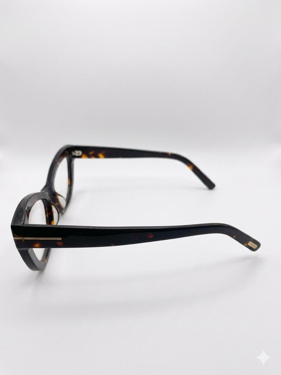 Montura Oftálmica Tom Ford Tortoise Estilo Cat-Eye para Mujer