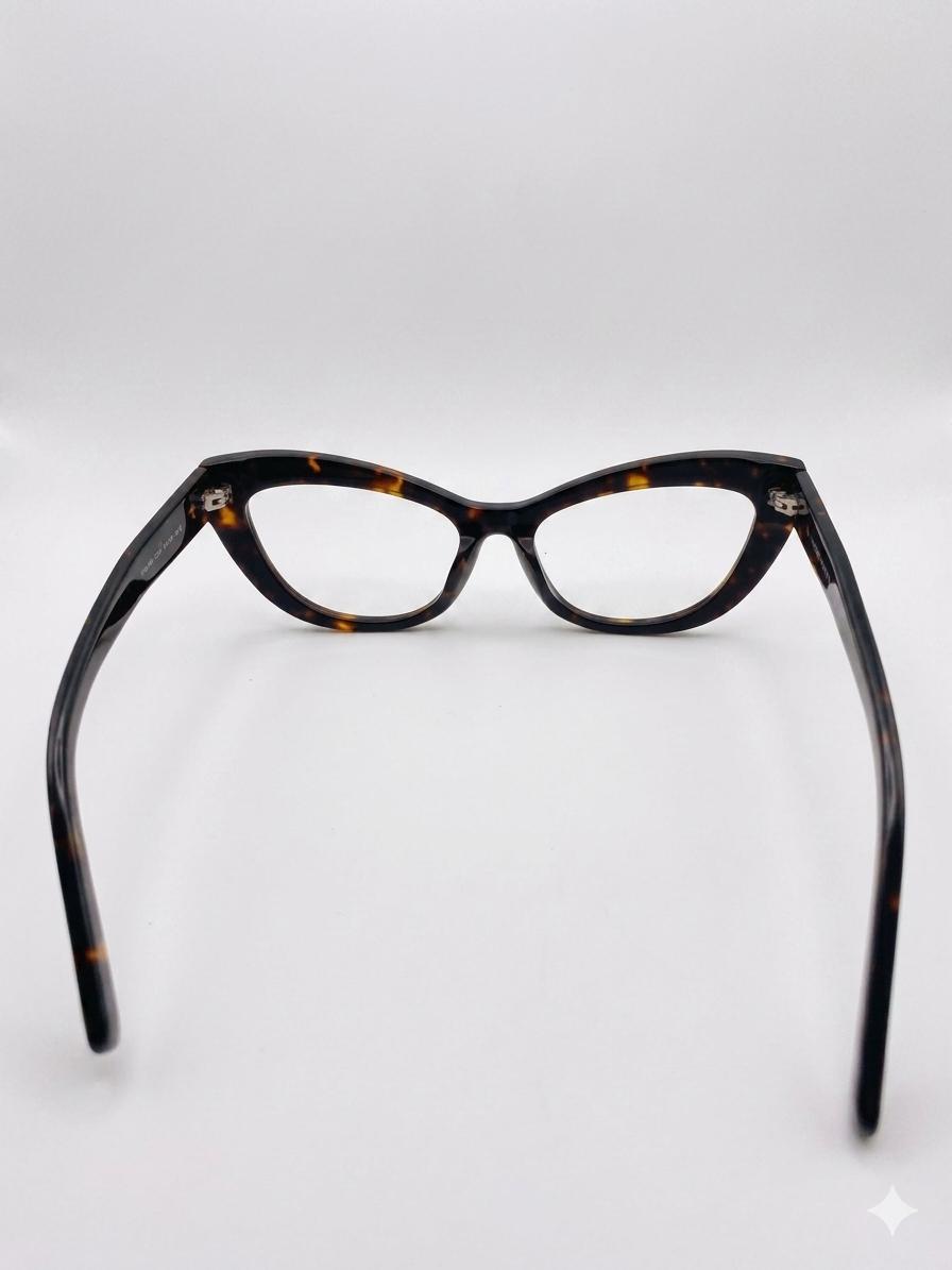 Montura Oftálmica Tom Ford Tortoise Estilo Cat-Eye para Mujer