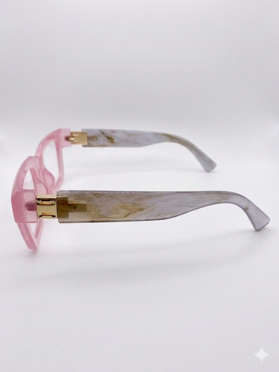 Gafas de Sol Premium "Rose Marble" – Estilo Cuadrado Vanguardista