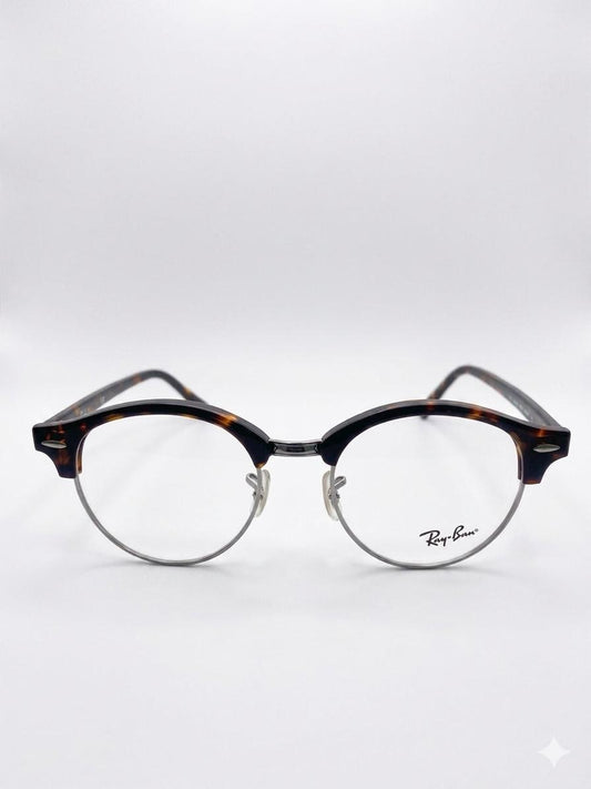 Gafas de Vista Ray-Ban Clubround (Estilo Carey y Plata)e