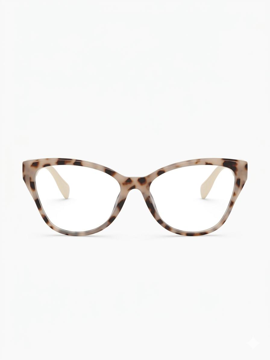 Gafas de Vista Miu Miu – Montura Cat-Eye en Carey y Patillas Beige