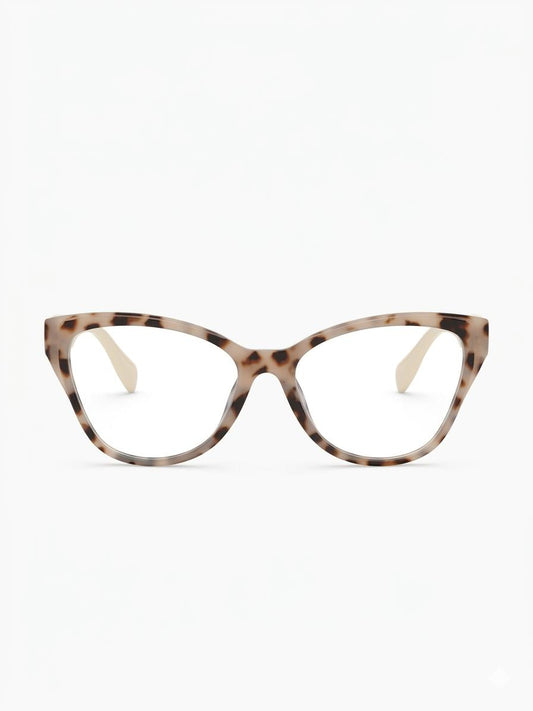 Gafas de Vista Miu Miu – Montura Cat-Eye en Carey y Patillas Beige