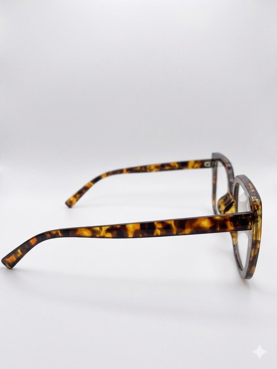 Lentes de /Lectura Estilo Cat-Eye Cuadrado en Carey Multicolor – Modelo Opticruz Express