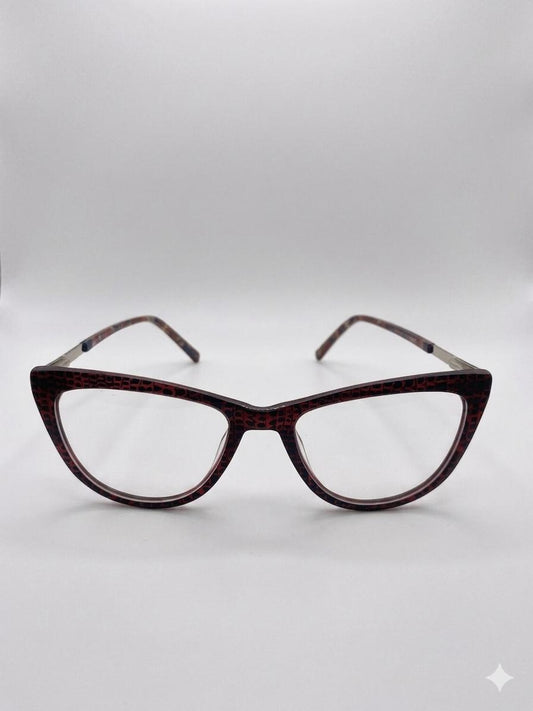 Gafas de Vista Ocho y Medio • Estilo Cat-Eye con Textura de Reptil