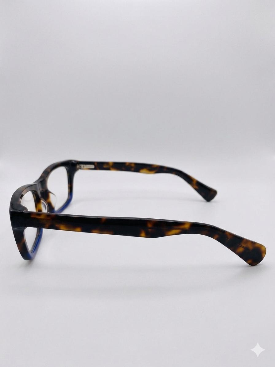 Lentes Oftálmicos Cole Haan – Armazón Carey con Base Azul (Estilo Rectangular/Square)