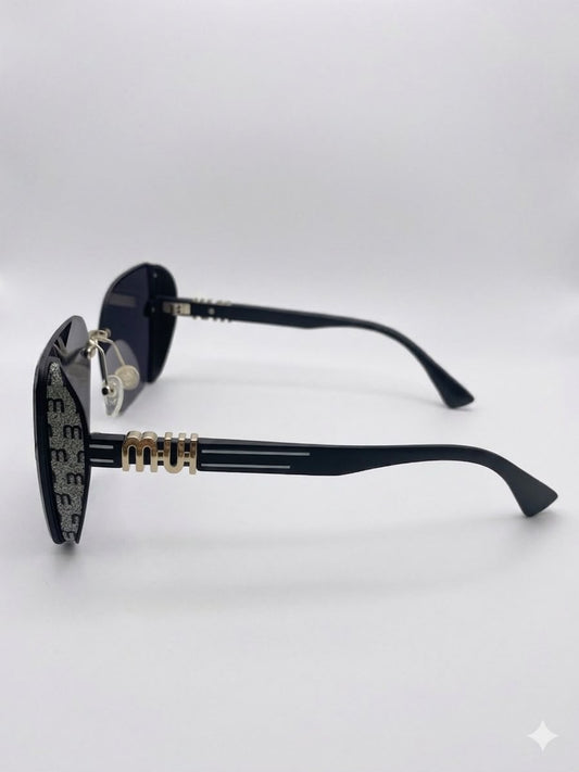 Gafas de Sol Miu Miu con Detalle de Glitter y Logotipo