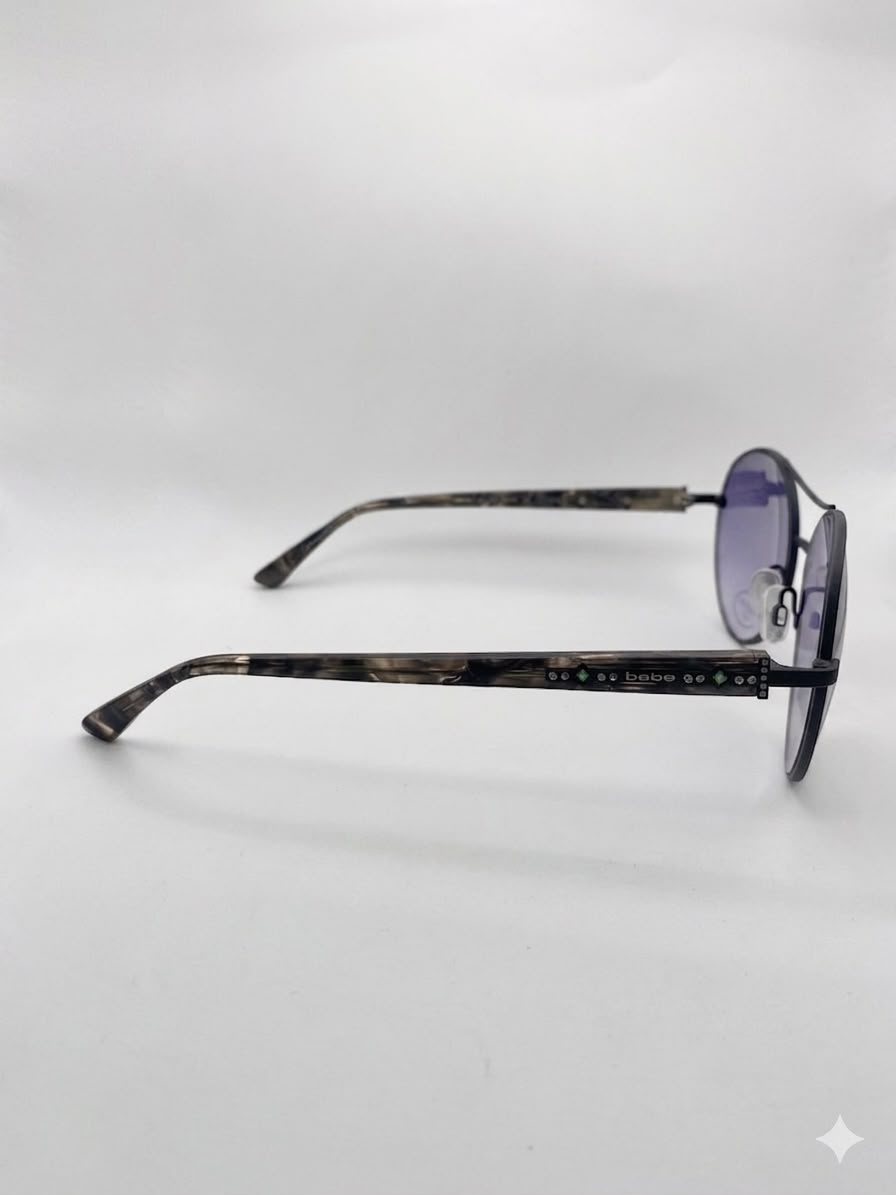 Lentes de Sol Bebe para Mujer - Estilo Aviador Circular con Detalles en Cristales