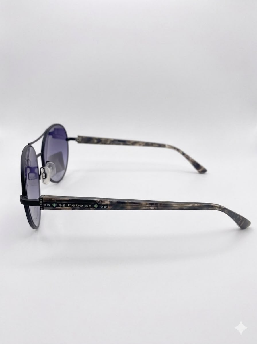 Lentes de Sol Bebe para Mujer - Estilo Aviador Circular con Detalles en Cristales