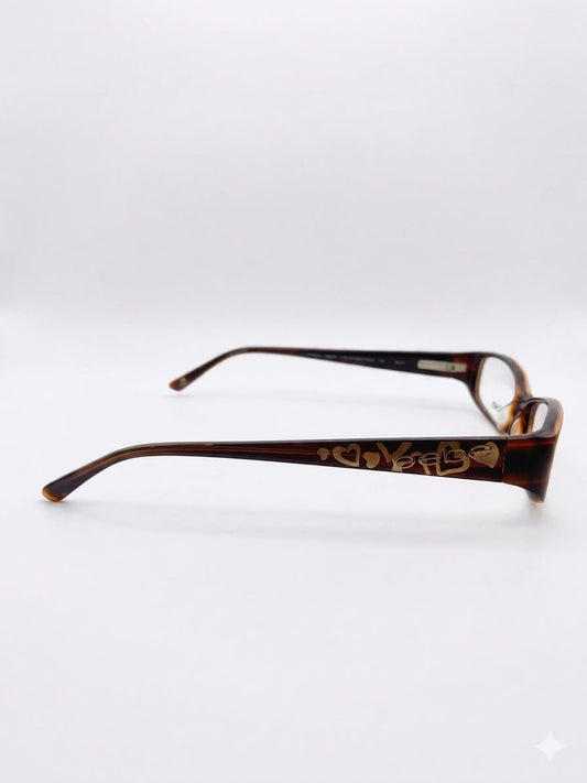 Lentes Oftálmicos Bebe - Armazón de Carey con Detalle de Corazones