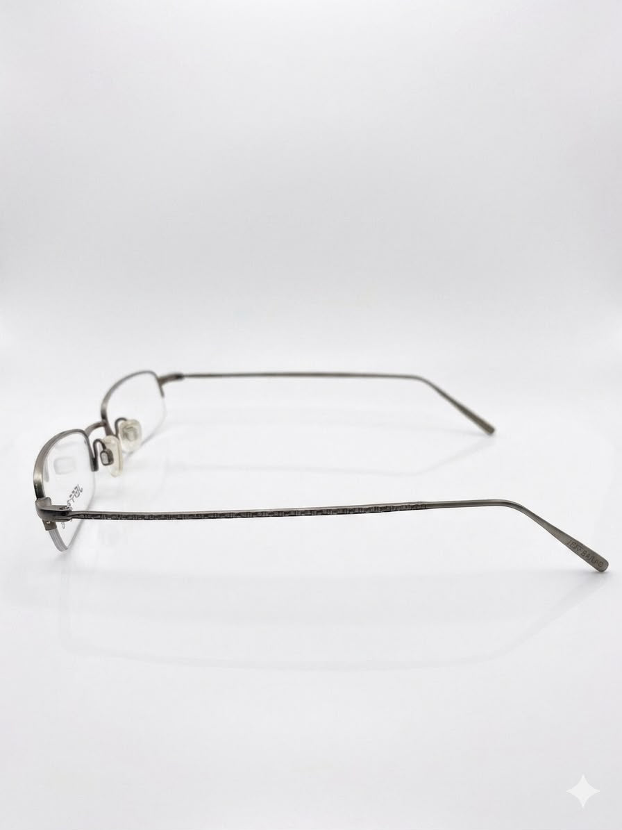 Lentes oftálmicos Jeff Banks London, armazón metálico de acero inoxidable.