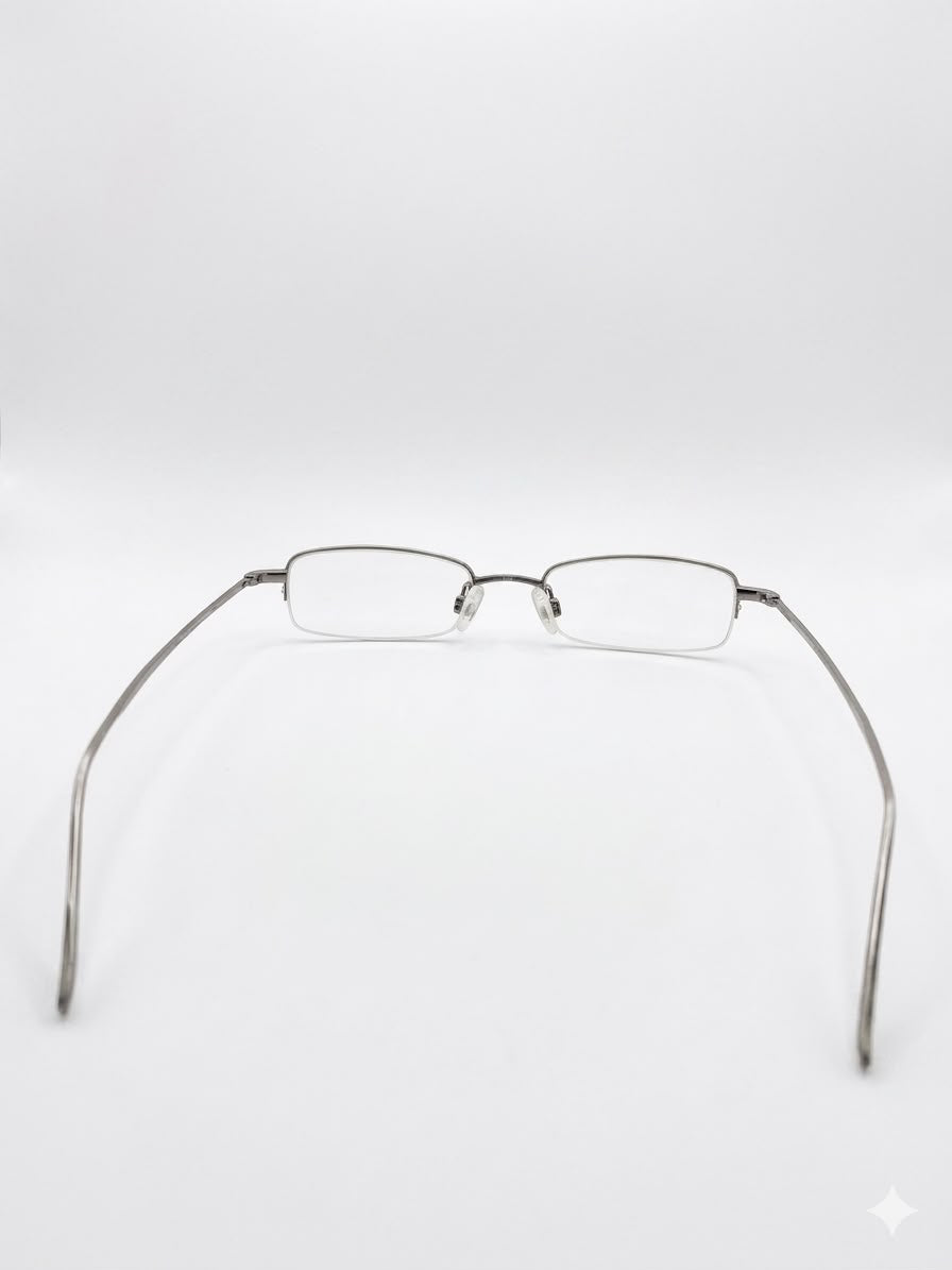 Lentes oftálmicos Jeff Banks London, armazón metálico de acero inoxidable.